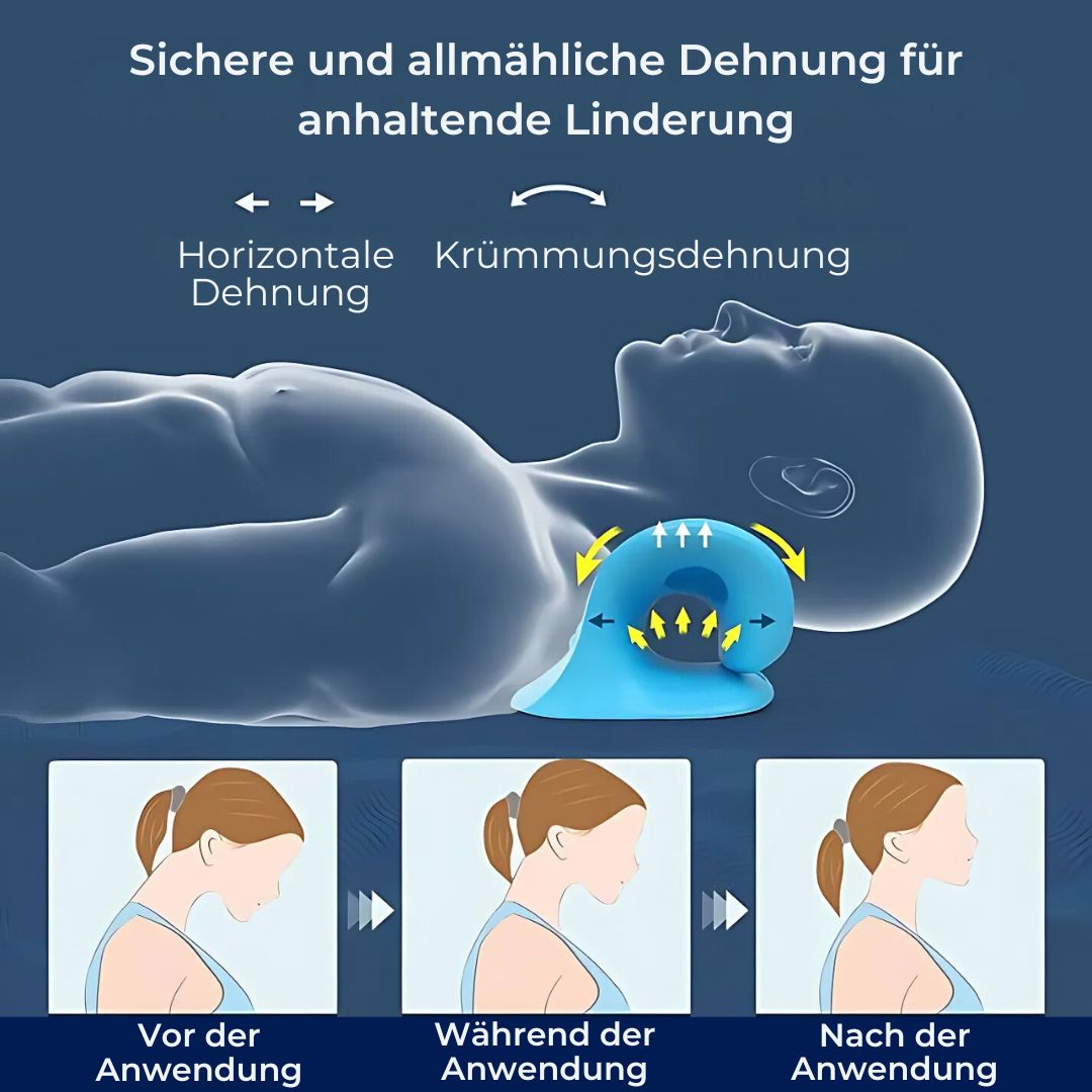 NeckAlign Exklusiv Almohada Cervical Quiropráctica | Estirador de Cuello para Alivio del Dolor, Mejora de la Postura y Mejor Sueño