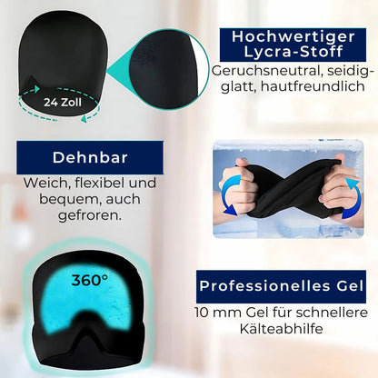 MigraSoothe Capucha Exclusiva – Alivio Instantáneo para Dolores de Cabeza y Migrañas | Comodidad Refrescante – Terapia de Presión – Protección contra la Luz