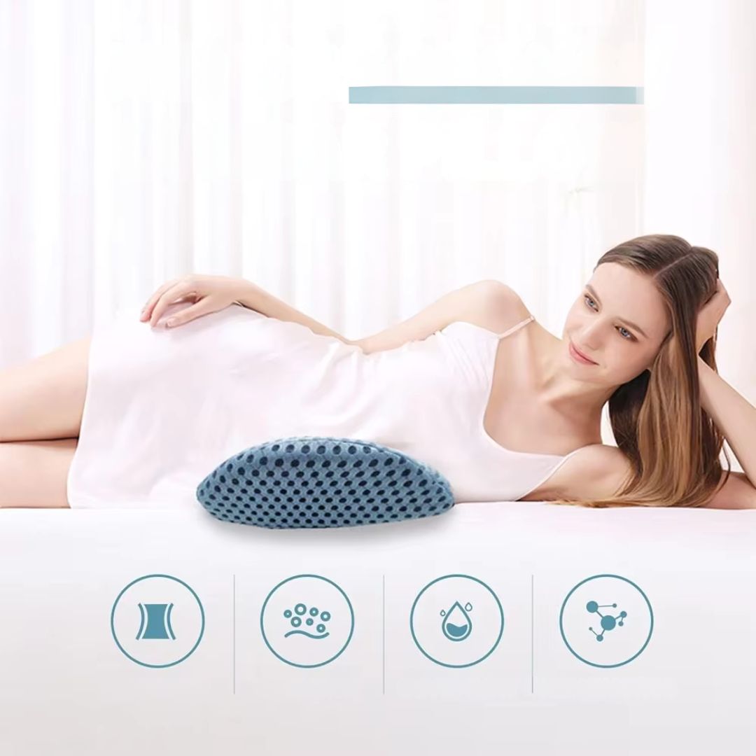 ComfortWave Exclusivo Cojín de Soporte Lumbar | Contra el Dolor de Espalda – Diseño Ergonómico para Oficina, Hogar y Auto