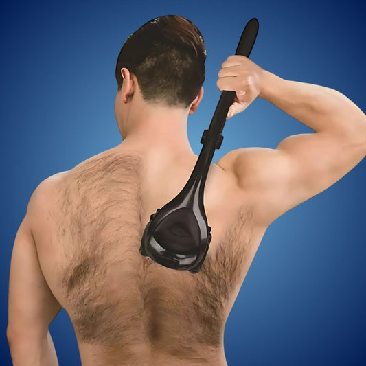KlingenMax Exklusiv Afeitadora de Espalda para Hombres – Eliminación de Vello en la Espalda – Mango Largo – 2 Cuchillas – Sin Dolor – Ergonómica – Cuidado