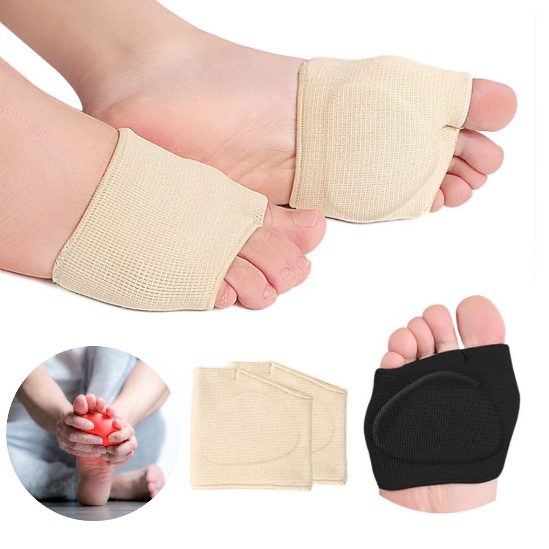 CushionFlex Protección de Antepié Exclusiva | Almohadilla de Gel de Silicona - Amortigua Impactos - Alivio del Dolor - Para Metatarsalgia - Comodidad Diaria