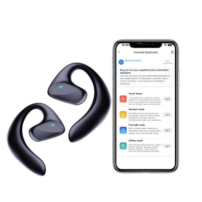 LingoWelle Exclusivo | Traductor de Idiomas Instantáneo Inteligente - 144 Idiomas - Tiempo Real - Auriculares Bluetooth Inalámbricos - IA - Reducción de Ruido