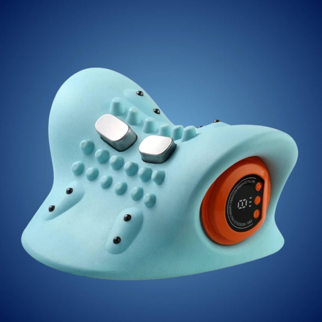 NackenEase Exclusivo Dispositivo de Masaje de Cuello EMS – Alivio del Dolor – Estimulación Muscular – Función de Calor – Portátil para Tensiones