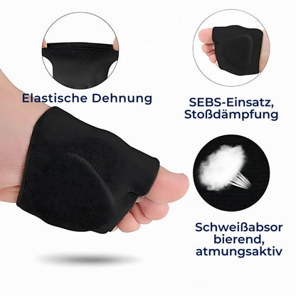 CushionFlex Protección de Antepié Exclusiva | Almohadilla de Gel de Silicona - Amortigua Impactos - Alivio del Dolor - Para Metatarsalgia - Comodidad Diaria