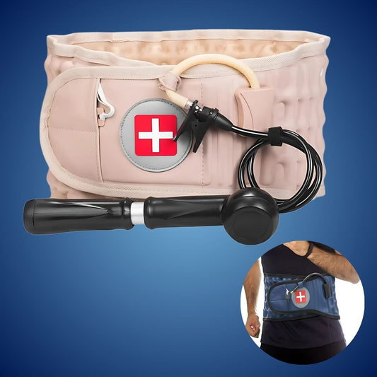 WirbelFit Exclusivo | Cinturón lumbar con tracción de aire – Soporte para la espalda para alivio del dolor y corrección de la postura