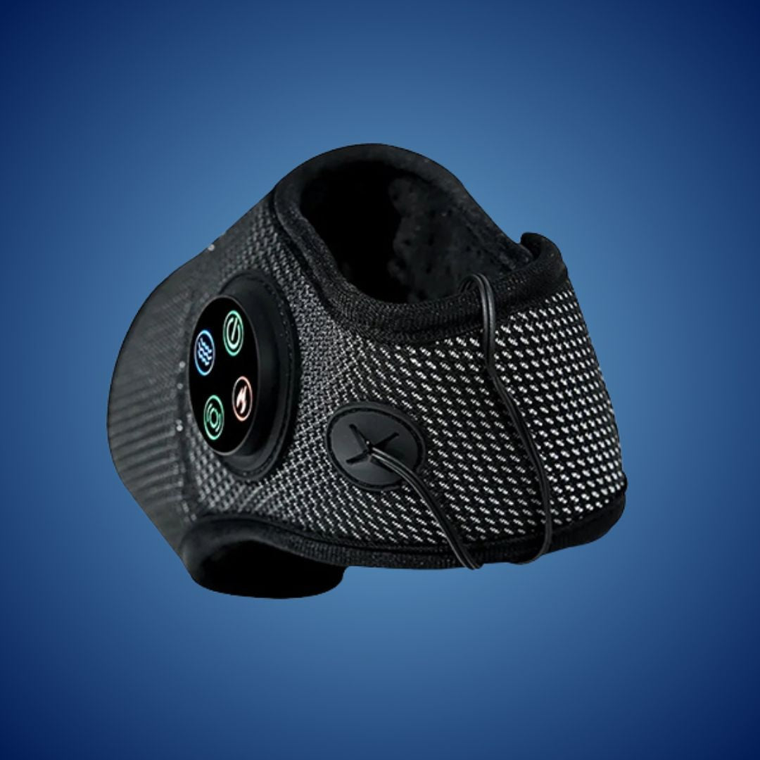 ReliefFlex Exclusivo | Dispositivo eléctrico de masaje para pies – Vendaje ajustable para aliviar el dolor y relajar los músculos en el tobillo