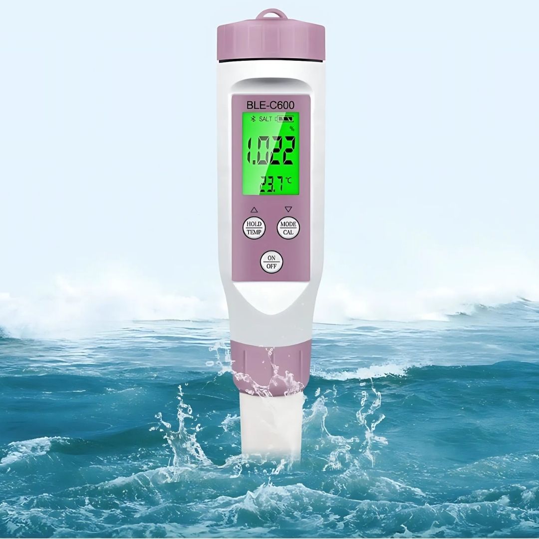 AquaCheck Exclusivo probador de calidad del agua 7 en 1 – pH, TDS, EC, Temperatura, ORP, Cloro – Para agua potable, piscina, acuario, spa