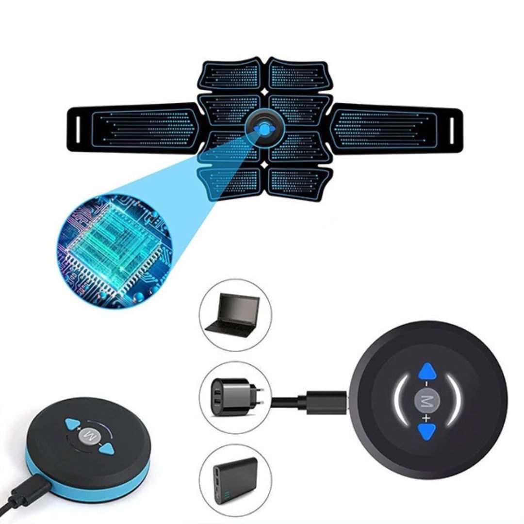 CorePulse Exclusivo Estimulador Muscular Eléctrico | Cinturón para Tonificación Muscular – Pérdida de Grasa y Recuperación Después del Entrenamiento