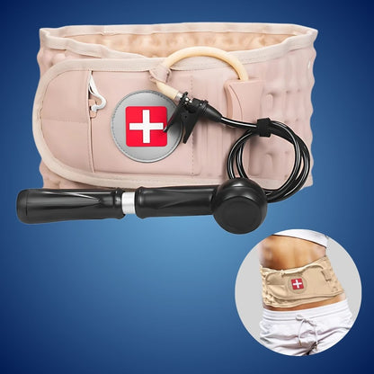 WirbelFit Exclusivo | Cinturón lumbar con tracción de aire – Soporte para la espalda para alivio del dolor y corrección de la postura