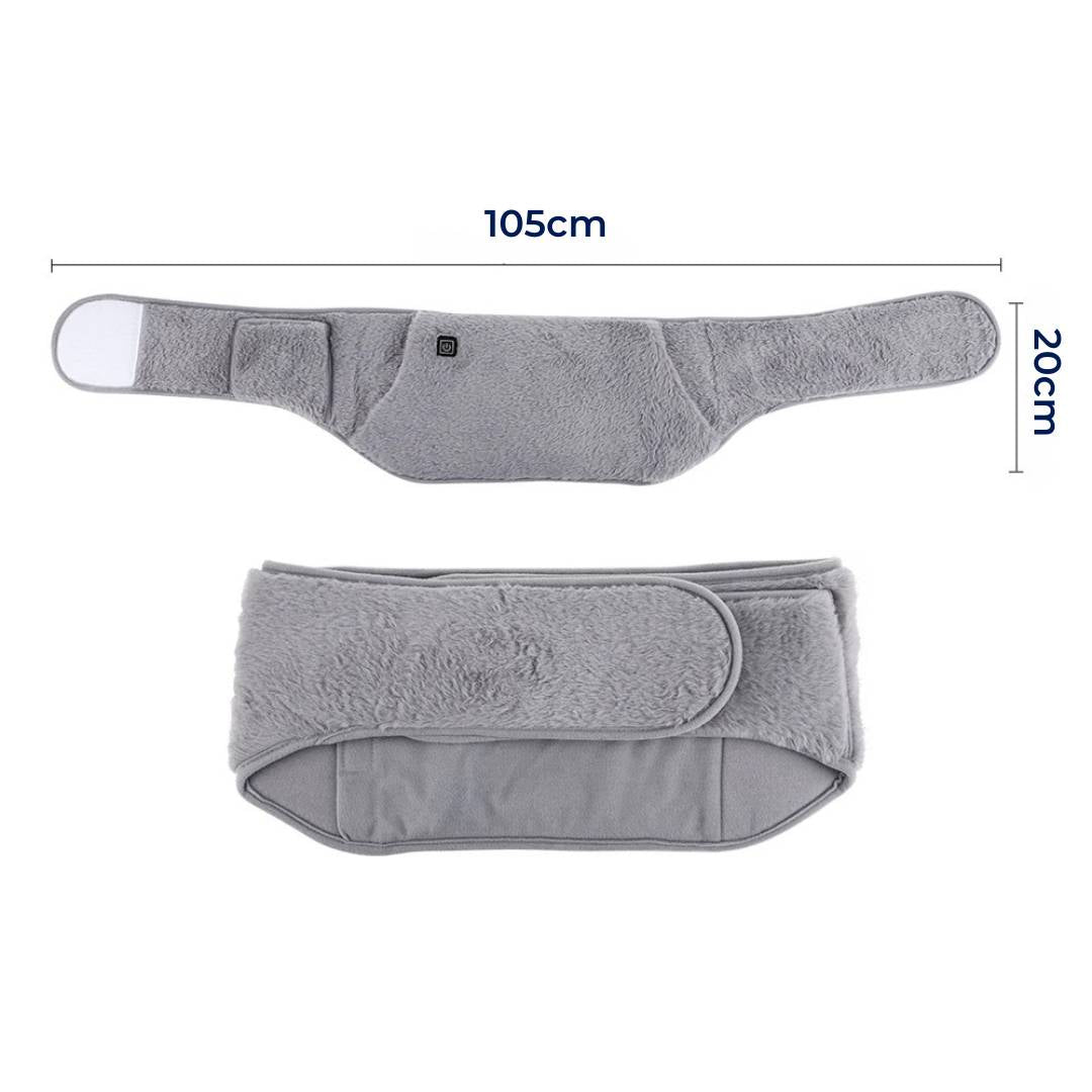 ThermaLind Exclusivo | Cinturón calefactor eléctrico – Calor ajustable – Portátil – Terapia del dolor para abdomen y lumbar – Hogar y oficina