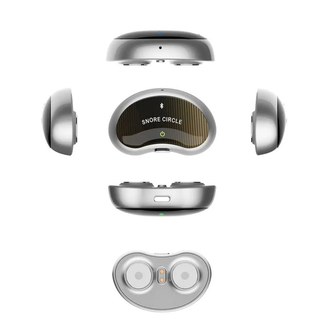 SilentLuft Exclusivo | Dispositivo Antisnore – Duerma mejor – Sensor de ronquidos – Estimulación muscular – Carga por USB – Cómodo y portátil