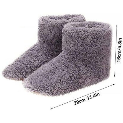 WärmeKomfort Exklusiv | Zapatillas calefaccionadas – Temperatura ajustable – Suave forro de forro polar – Carga USB – Contra pies fríos