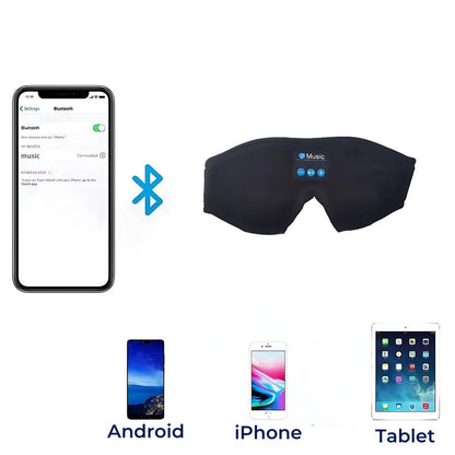 DreamSounds Exclusiva Máscara de Sueño Bluetooth con Auriculares Integrados | Para Viajes, Meditación y Bloqueo de Luz