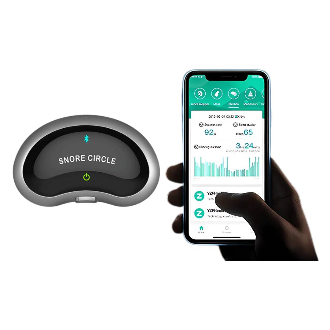 SilentLuft Exclusivo | Dispositivo Antisnore – Duerma mejor – Sensor de ronquidos – Estimulación muscular – Carga por USB – Cómodo y portátil