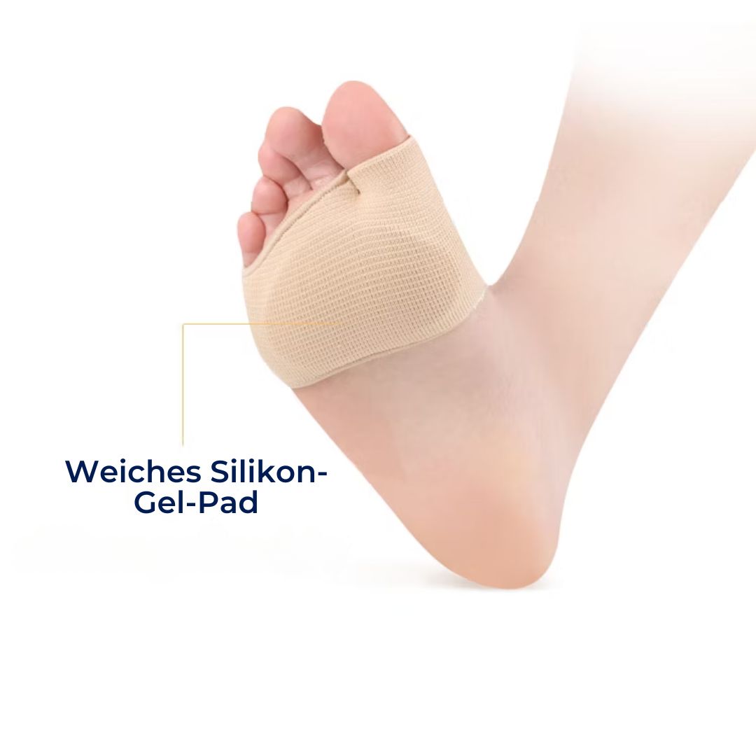CushionFlex Protección de Antepié Exclusiva | Almohadilla de Gel de Silicona - Amortigua Impactos - Alivio del Dolor - Para Metatarsalgia - Comodidad Diaria