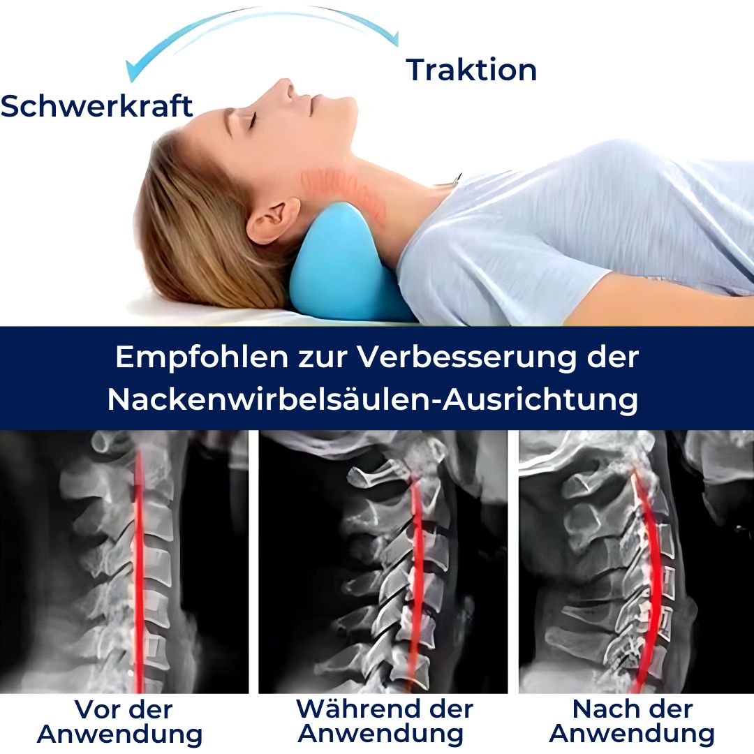 NeckAlign Exklusiv Almohada Cervical Quiropráctica | Estirador de Cuello para Alivio del Dolor, Mejora de la Postura y Mejor Sueño
