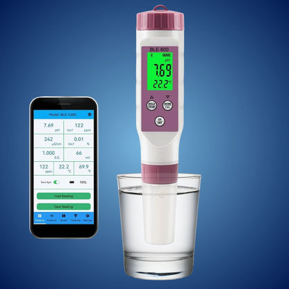 AquaCheck Exclusivo probador de calidad del agua 7 en 1 – pH, TDS, EC, Temperatura, ORP, Cloro – Para agua potable, piscina, acuario, spa