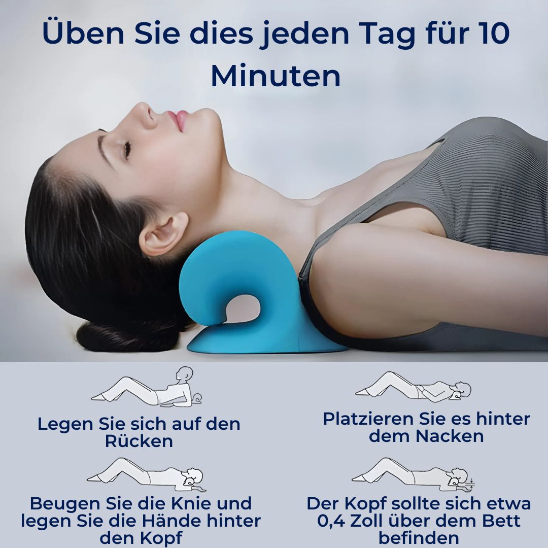 NeckAlign Exklusiv Almohada Cervical Quiropráctica | Estirador de Cuello para Alivio del Dolor, Mejora de la Postura y Mejor Sueño