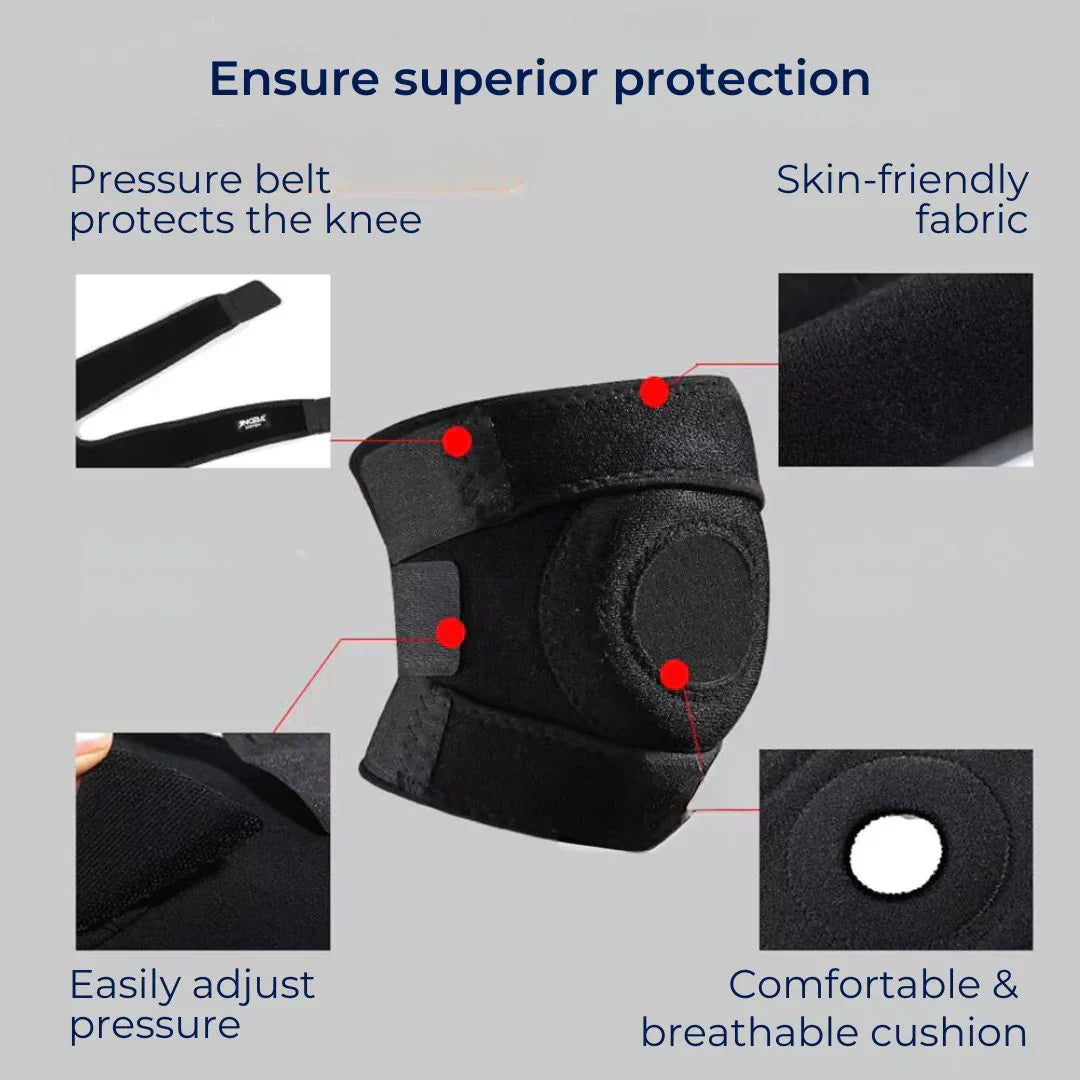 FlexiKnee Exclusivo Rodillera Ajustable | Soporte Personalizable con Amortiguación – Prevención de Lesiones y Comodidad Durante Actividades