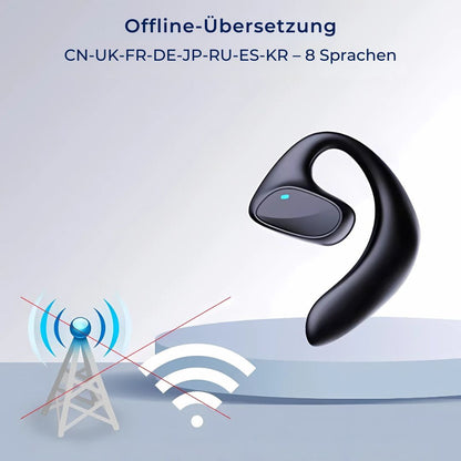 LingoWelle Exclusivo | Traductor de Idiomas Instantáneo Inteligente - 144 Idiomas - Tiempo Real - Auriculares Bluetooth Inalámbricos - IA - Reducción de Ruido