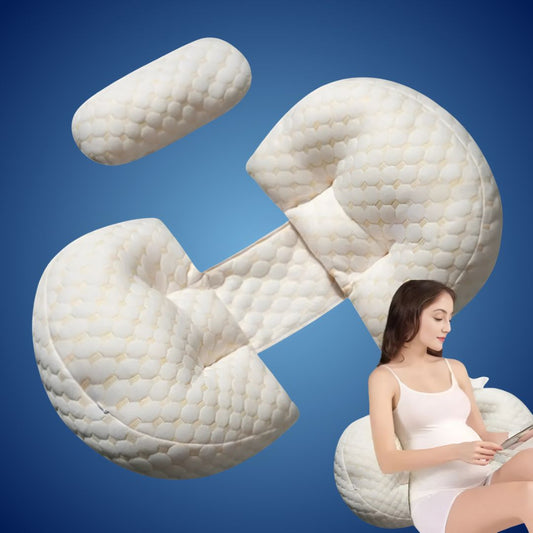 MaternLeicht Exclusivo | Cojín ergonómico para embarazadas – Soporte corporal completo – Dolor de abdomen, espalda, caderas – Dormir de lado – Lactancia