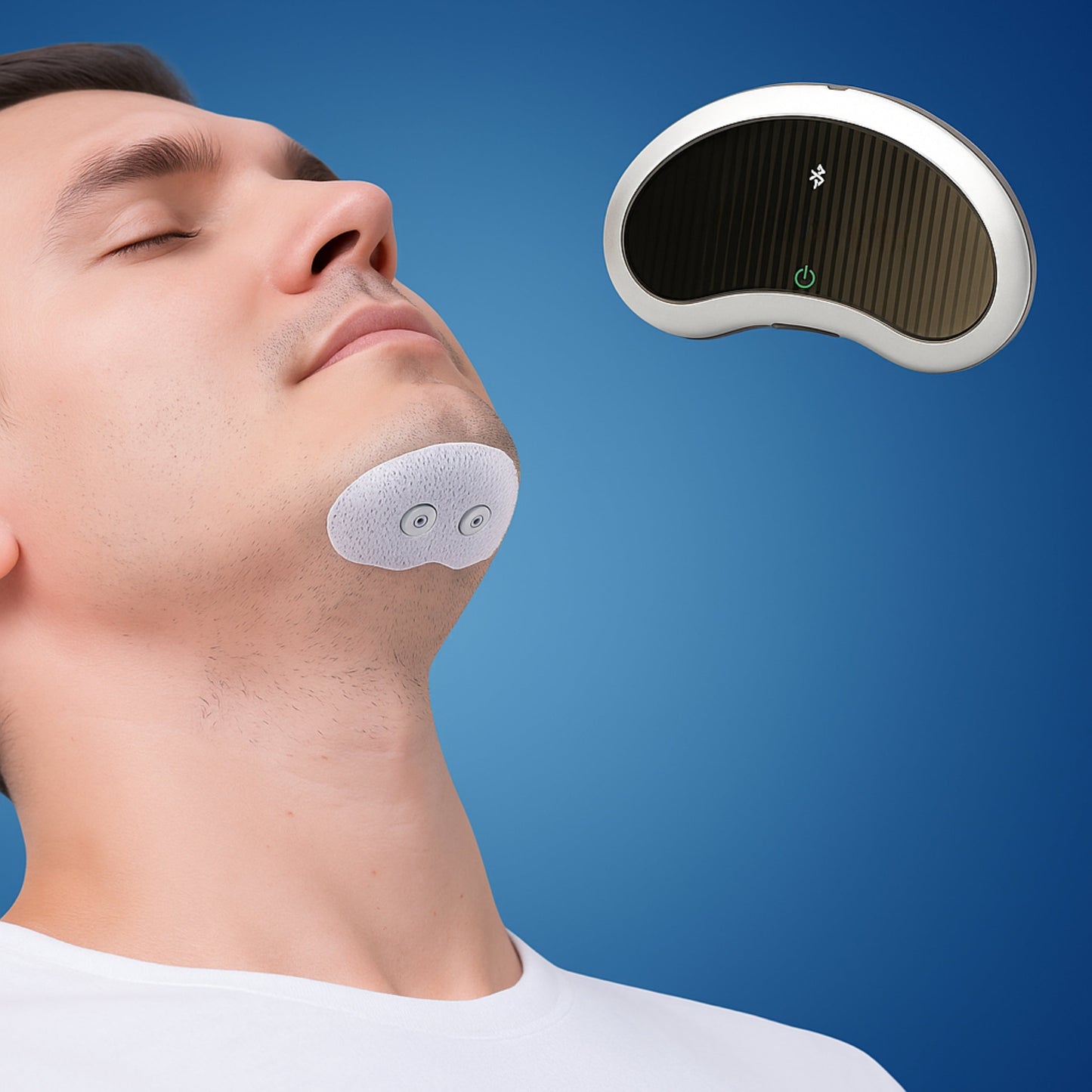 SilentLuft Exclusivo | Dispositivo Antisnore – Duerma mejor – Sensor de ronquidos – Estimulación muscular – Carga por USB – Cómodo y portátil