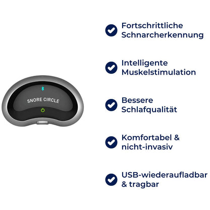 SilentLuft Exclusivo | Dispositivo Antisnore – Duerma mejor – Sensor de ronquidos – Estimulación muscular – Carga por USB – Cómodo y portátil