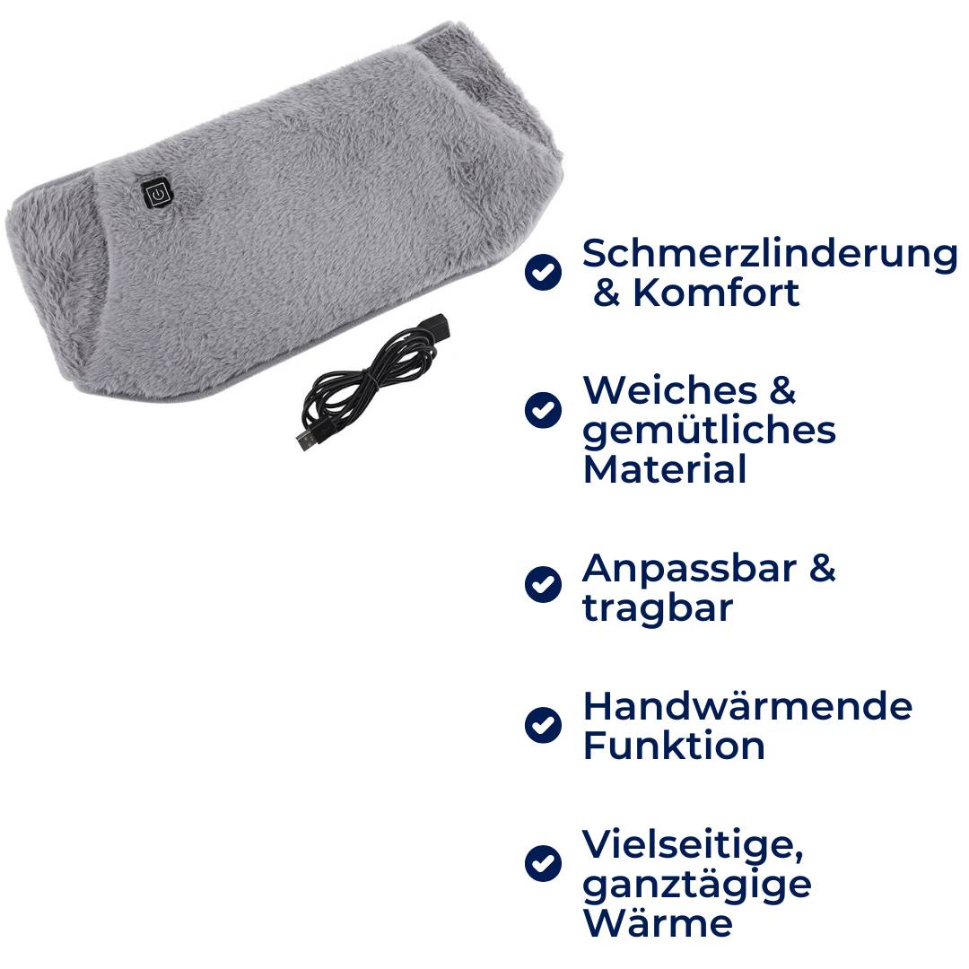 ThermaLind Exclusivo | Cinturón calefactor eléctrico – Calor ajustable – Portátil – Terapia del dolor para abdomen y lumbar – Hogar y oficina