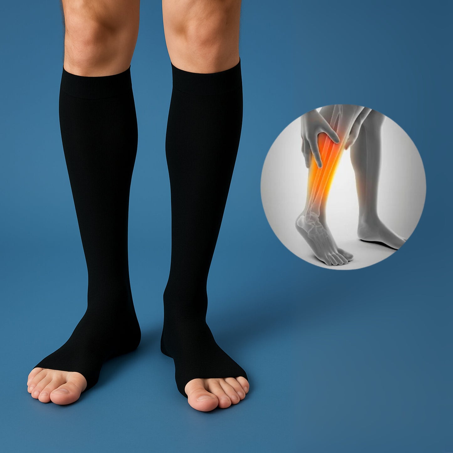 VenoFlex Exclusivo – Medias de compresión contra varices – Fomentar la circulación – Transpirables y Elásticas – Para el día a día y viajes